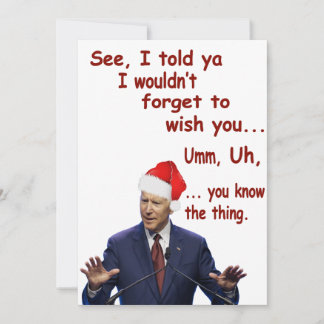 Funny Biden Merry Christmas Xmas Gift Julkort