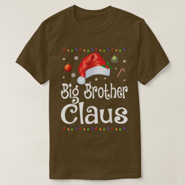 Funny Big Brother Claus jul Pajamas Santa G T Shirt (Design framsida)
