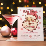 Funny Big Nick Energy Bachelorette jul Party Inbjudningar<br><div class="desc">Ge din helgdag energi till denna roligt och roligt, modernt och enkelt Bachelorette-party. Och underbar för ett öppet hus, kontor party, vänskap, smutsig tomte eller en cocktail party! Perfekt för en vuxen party. Har en Jultomten ansikte i färg av rosa, kräm. Om du vill göra fler ändringar går du till...</div>