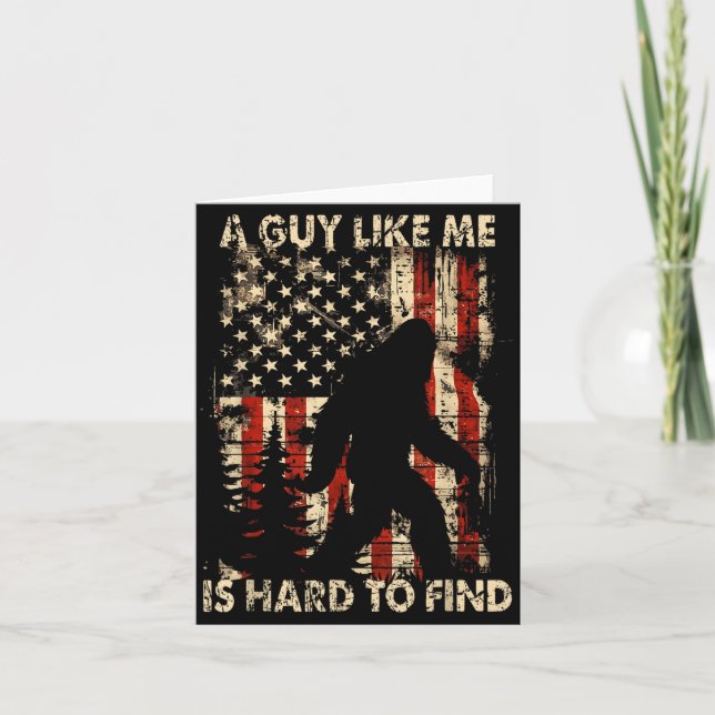 Funny Bigfoot A Guy Like Me Is Hard To Forest Find Kort (Framsida)