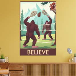 Funny Bigfoot believe Canvastryck
