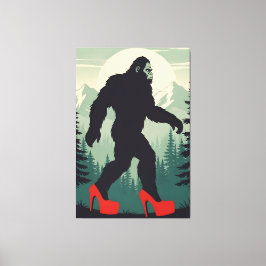 Funny Bigfoot Canvastryck