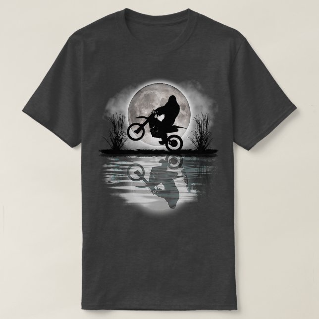 Funny Bigfoot Dirt Bike Rider Supercross Motocross T Shirt (Design framsida)