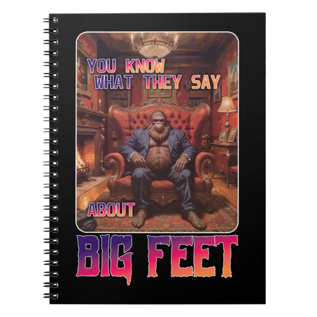 Funny Bigfoot Feet Meme Anteckningsbok (Framsidan)