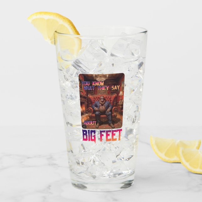 Funny Bigfoot Feet Meme Glaskopp (Framsida Ice)