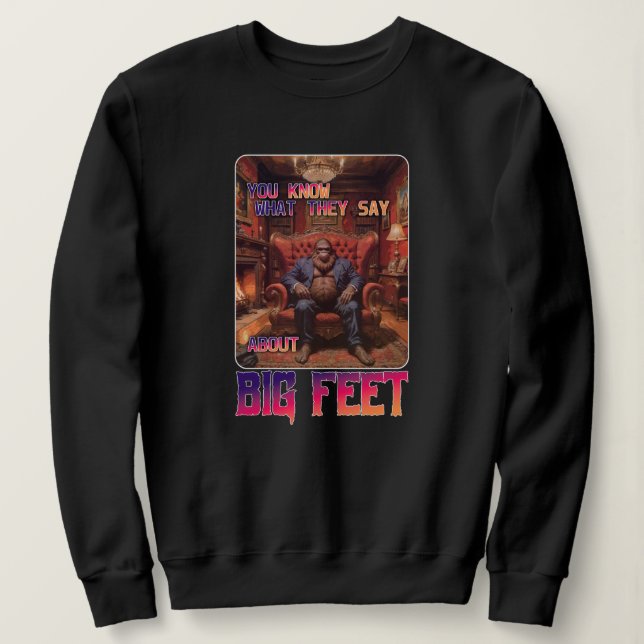 Funny Bigfoot Feet Meme T Shirt (Design framsida)