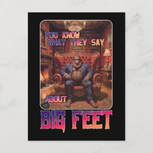 Funny Bigfoot Feet Meme Vykort