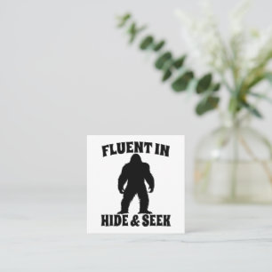Funny Bigfoot - Fluent in Göm and Seek Fyrkantigt Visitkort