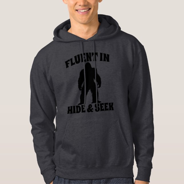 Funny Bigfoot - Fluent in Göm and Seek Hoodie (Framsida)