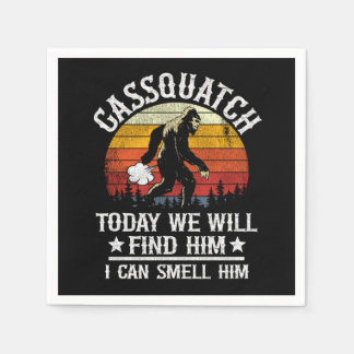 Funny Bigfoot Gassquatch Fart Sasquatch Vintage Pappersservett