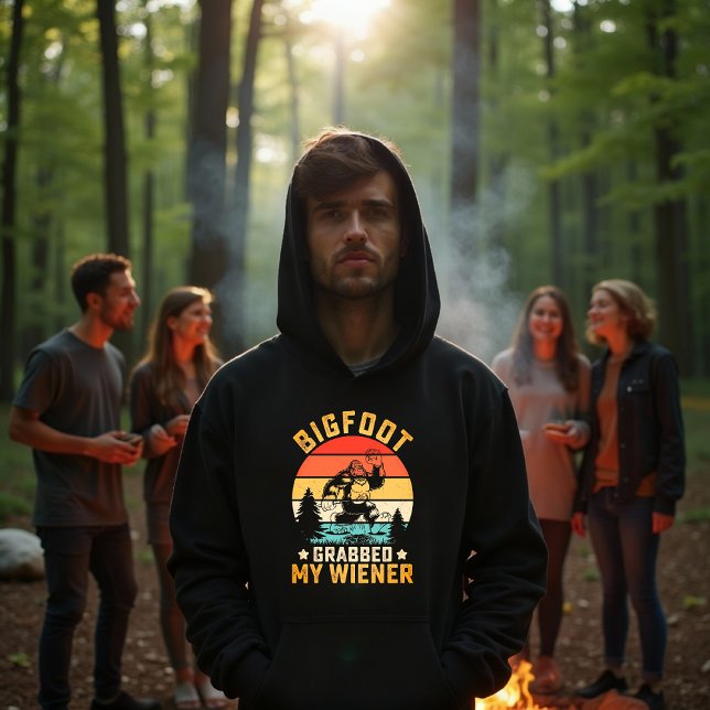 Funny Bigfoot Grabbed My Weiner Men's Hoodie (Skapare uppladdad)