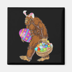 Funny Bigfoot Hunting Påskäggs Magnet
