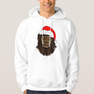 Funny Bigfoot i Santa Hat Sasquatch Humor Hoodie
