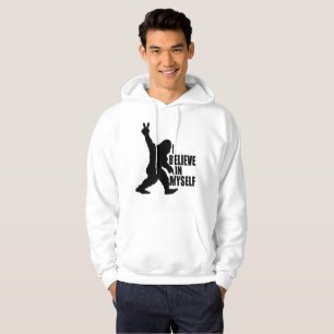 Funny Bigfoot-I tror på mig själv Hoodie