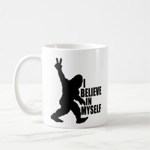 Funny Bigfoot-I tror på mig själv Kaffemugg