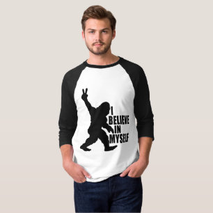 Funny Bigfoot-I tror på mig själv T Shirt