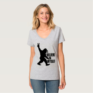 Funny Bigfoot-I tror på mig själv T Shirt
