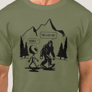 Funny Bigfoot och Alien Anti Social Introvert Mana T Shirt