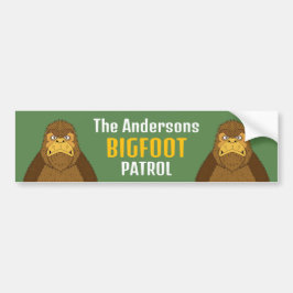 Funny Bigfoot Patrol Personlig Bildekal