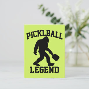 Funny Bigfoot Pickleball Legend Vykort