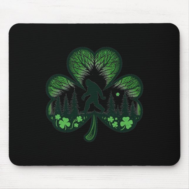 Funny Bigfoot Saint Paddys St Patricks Day Cool Bi Musmatta (Framsidan)