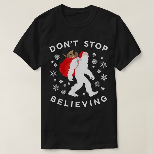 Funny Bigfoot Santa Christmas Design T Shirt (Design framsida)