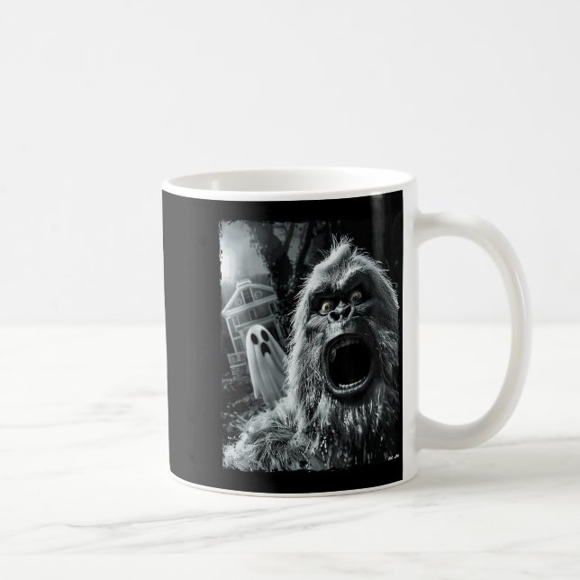 Funny Bigfoot Sasquatch Halloween  Kaffemugg (Höger)