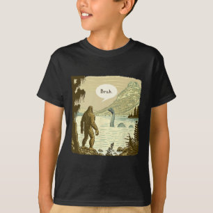 Funny Bigfoot Sasquatch Loch Ness Monster Introver T Shirt