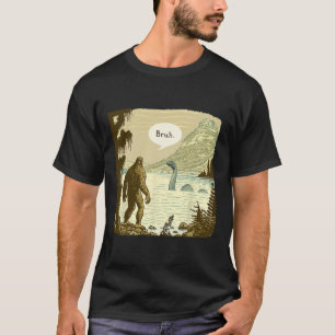 Funny Bigfoot Sasquatch Loch Ness Monster Introver T Shirt