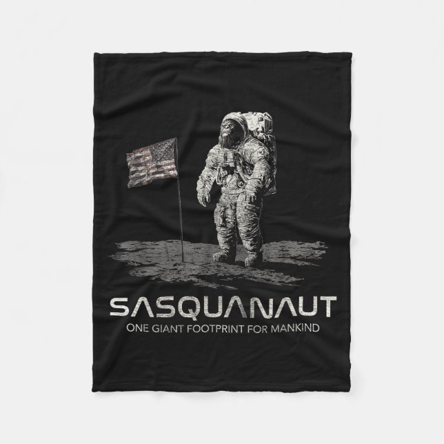 Funny Bigfoot Sasquatch Space Sasquanaut  Fleecefilt (Framsidan)