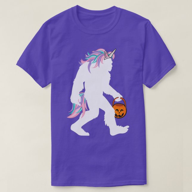 Funny Bigfoot Sasquatch Unicorn Costume T Shirt (Design framsida)