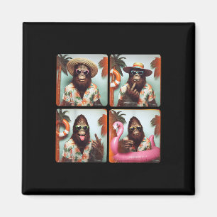 Funny Bigfoot-sommarventilation Photobooth Funny S Magnet