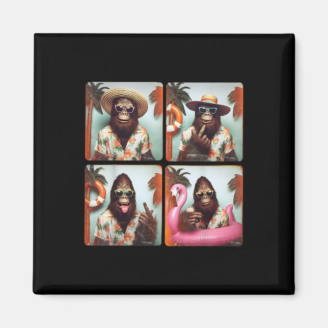 Funny Bigfoot-sommarventilation Photobooth Funny S Magnet (Framsidan)