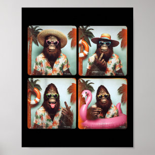 Funny Bigfoot-sommarventilation Photobooth Funny S Poster