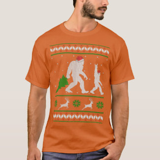 Funny Bigfoot Ugly jul Julafton Träd Yeti Sasqua T Shirt