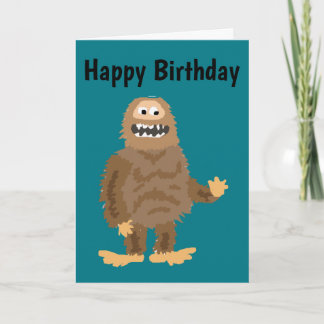 Funny Bigfoot Wave Original Art Kort