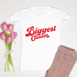 Funny Biggest Cousin | Röd matchningsfamilj T Shirt