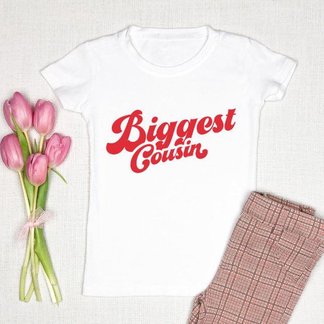 Funny Biggest Cousin | Röd matchningsfamilj T Shirt (Skapare uppladdad)