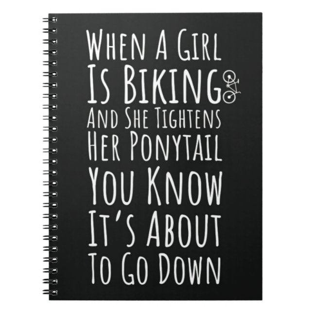 Funny Biking Gifts For Her Teen Girls Women Biker Anteckningsbok (Framsidan)