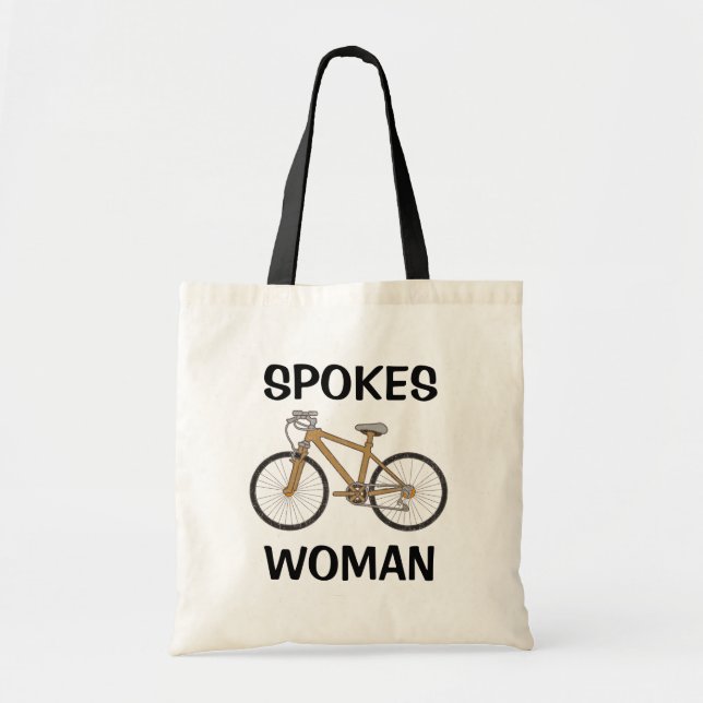 Funny Biking Mamma Spokes Woman Tygkasse (Framsidan)