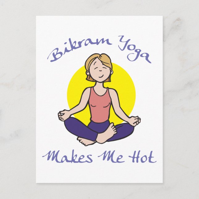 Funny Bikram Yoga Gift Vykort (Framsida)