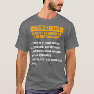 Funny bilåterställning detaljerat bilåterställare t shirt