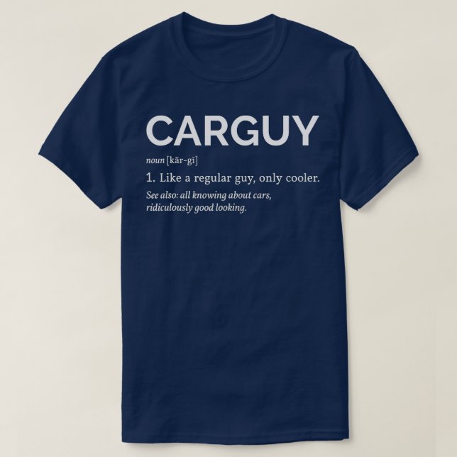 Funny bilGuy Definition - Coola Car Collector, Dra T Shirt (Design framsida)