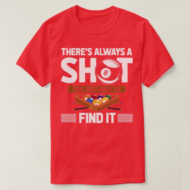 Funny Billard-offert åtta Boll Shot T Shirt (Design framsida)