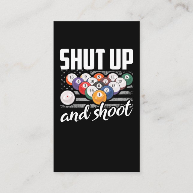 Funny Billard Player-citat Billiard Sarkastic Visitkort (Framsida)