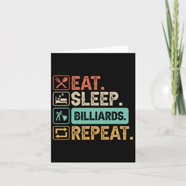 Funny Billiard Game 9-boll Player Pappa Cue Stick  Kort (Framsida)