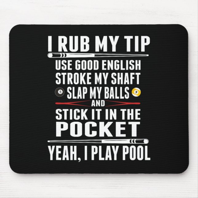Funny Billiard I Rub My Tip Musmatta (Framsidan)