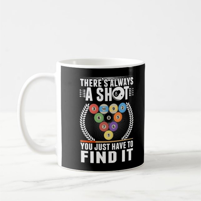 Funny Billiard Joke Cue Snooker Bassäng Player Kaffemugg (Vänster)