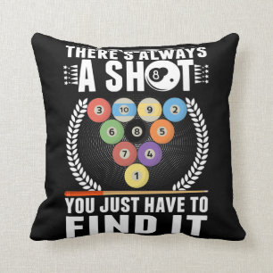 Funny Billiard Joke Cue Snooker Bassäng Player Kudde