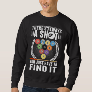 Funny Billiard Joke Cue Snooker Bassäng Player Lång Ärmad Tröja